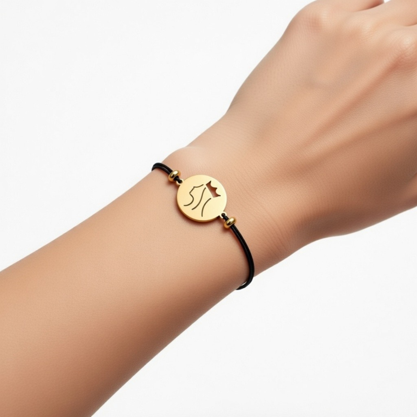 Pulseira Rainha Santa Isabel (Preta | Ajustável | Unissexo)