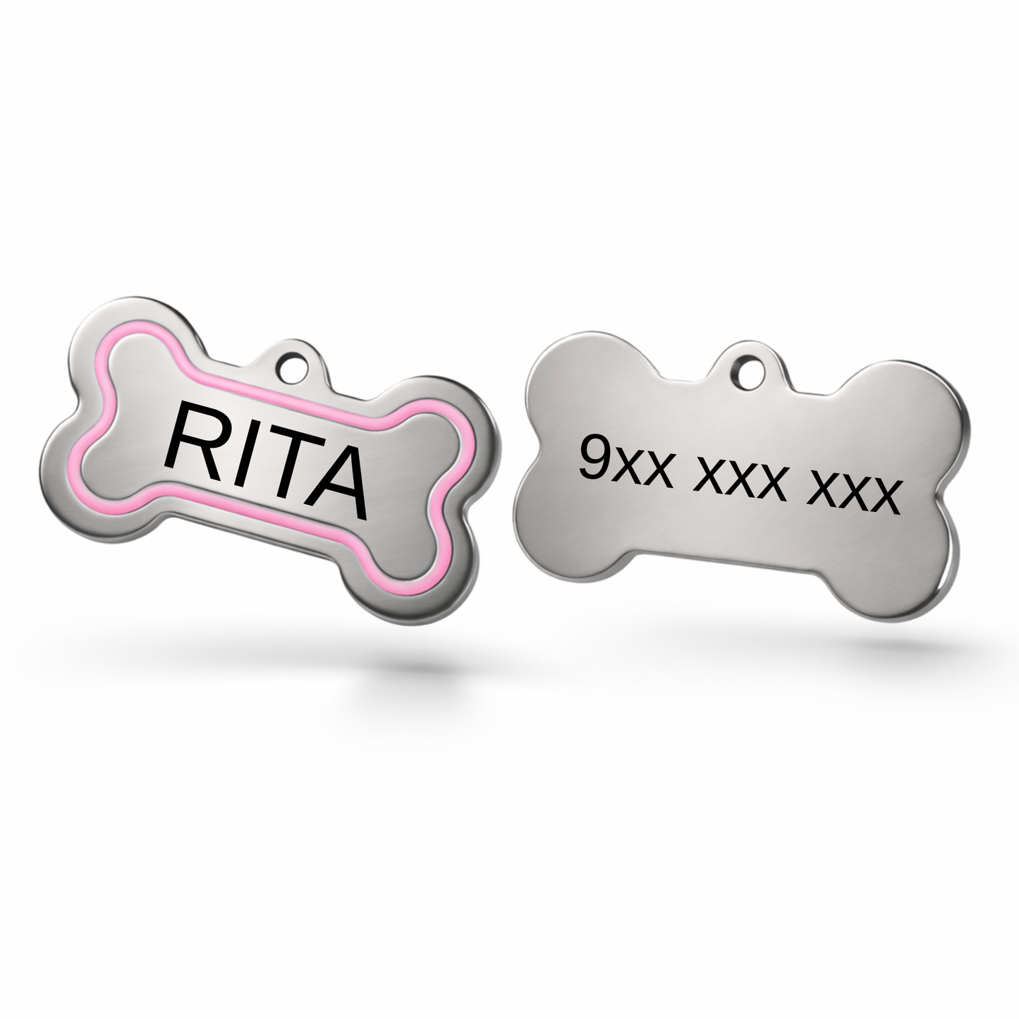 Medalha Personalizada para Cão em Aço Inoxidável