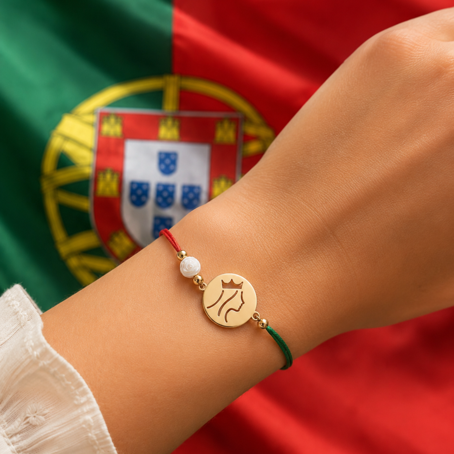 Pulseira Rainha Santa Isabel – Força de Portugal 2026 🇵🇹