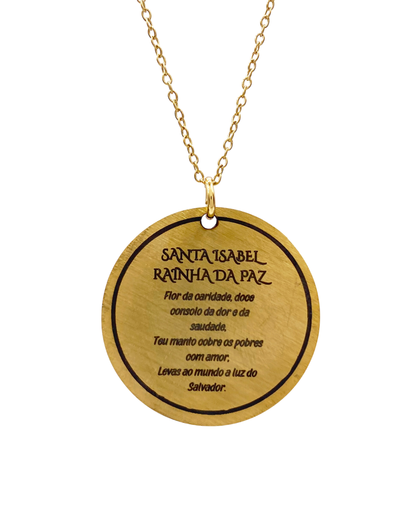 Colar Santa Isabel Rainha da Paz Gold