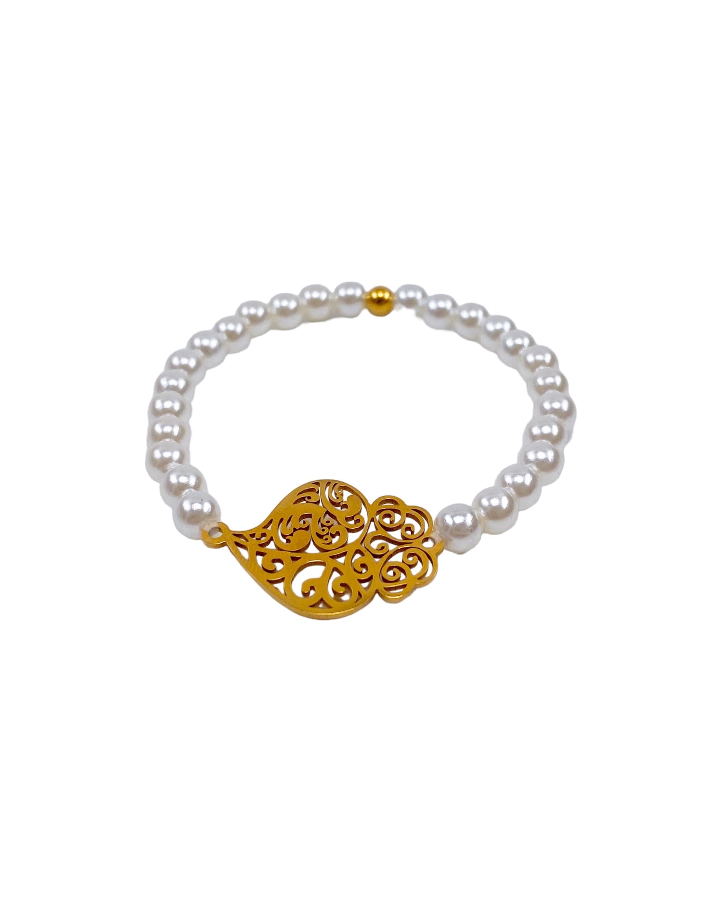 Pulseira Coração de Viana com Pérolas