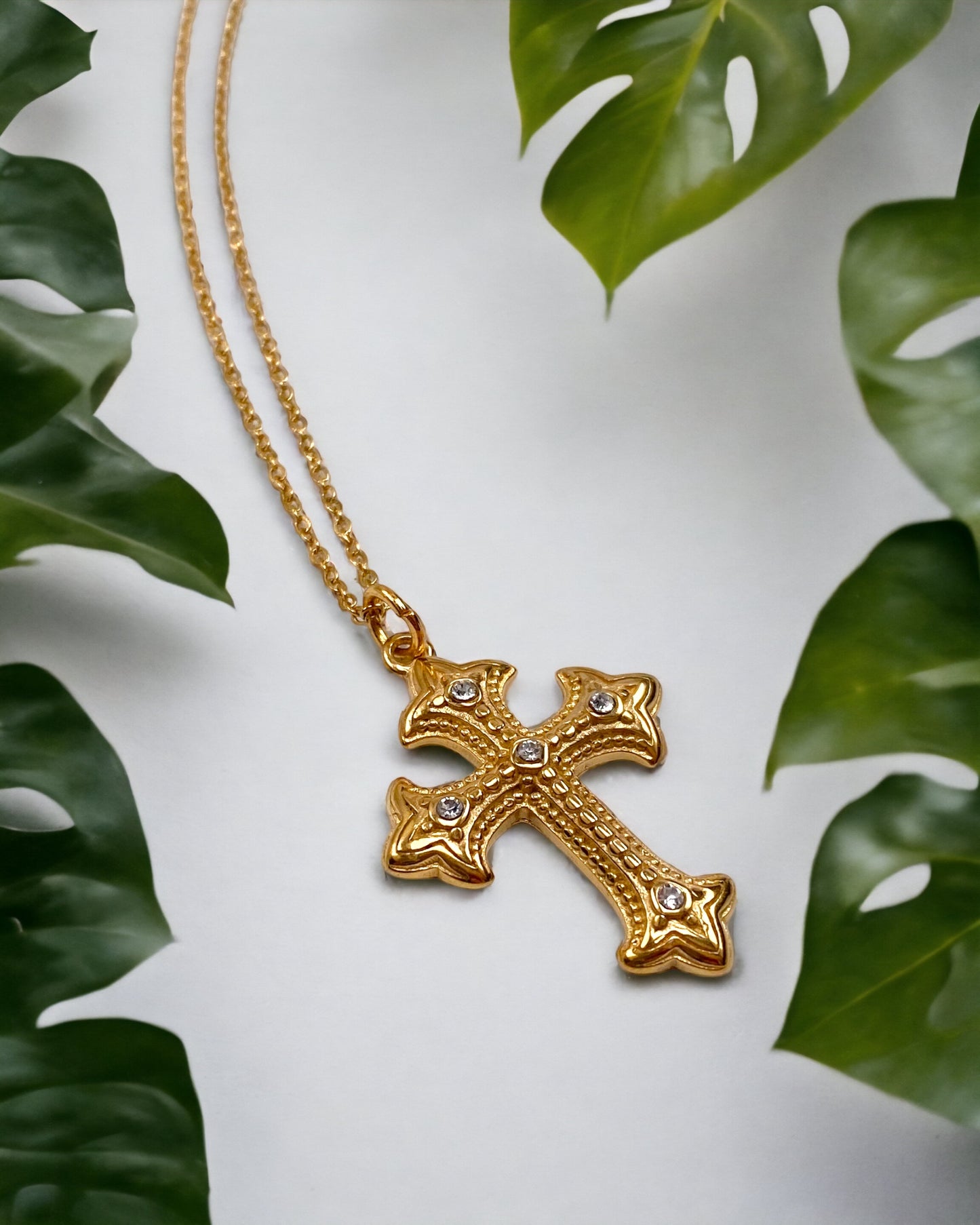 Colar Cruz Com Zircônia