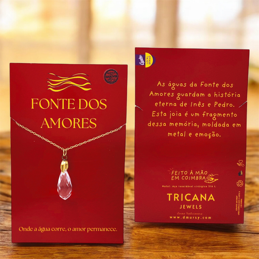 Colar Fonte dos Amores em Aço com Cristal Swarovski®