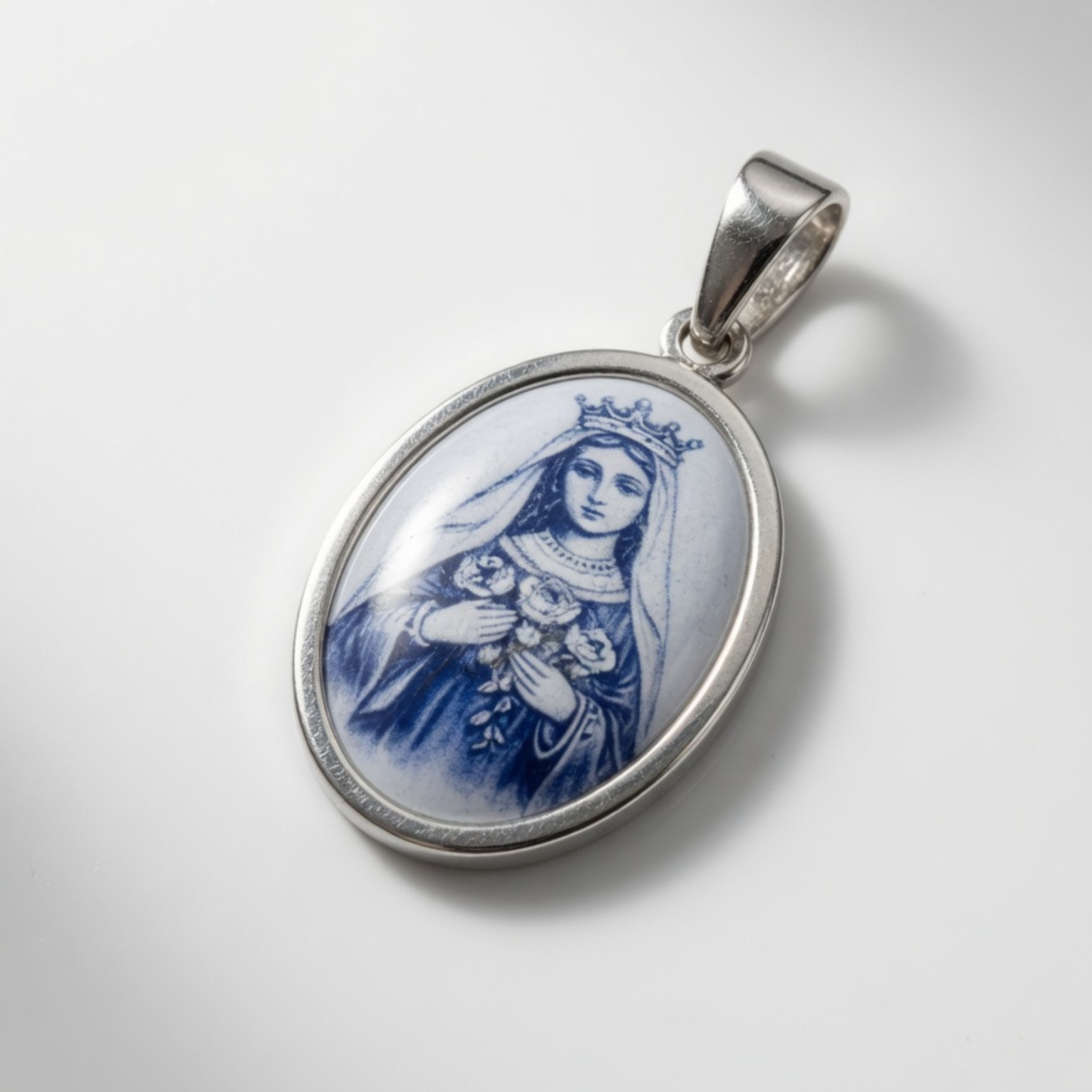 Medalha Rainha Santa Isabel Azulejo Português