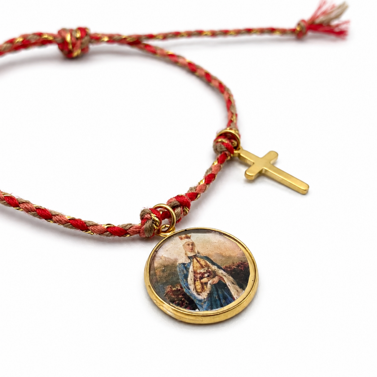 Pulseira Rainha Santa Isabel com Cruz