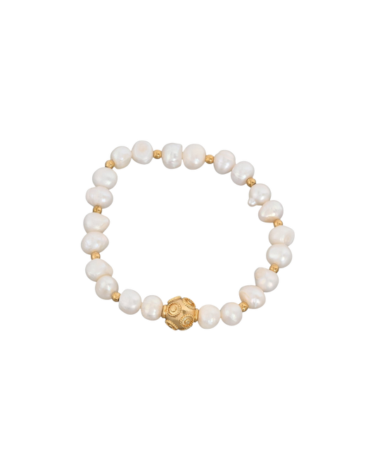 Pulseira Pérolas com Conta de Viana