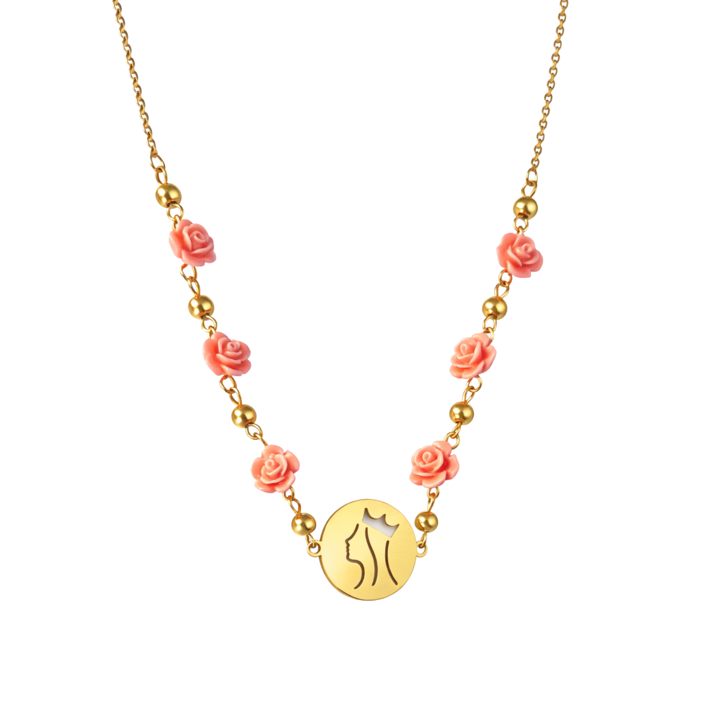 Colar Rainha Santa Isabel com Rosas - Edição Especial