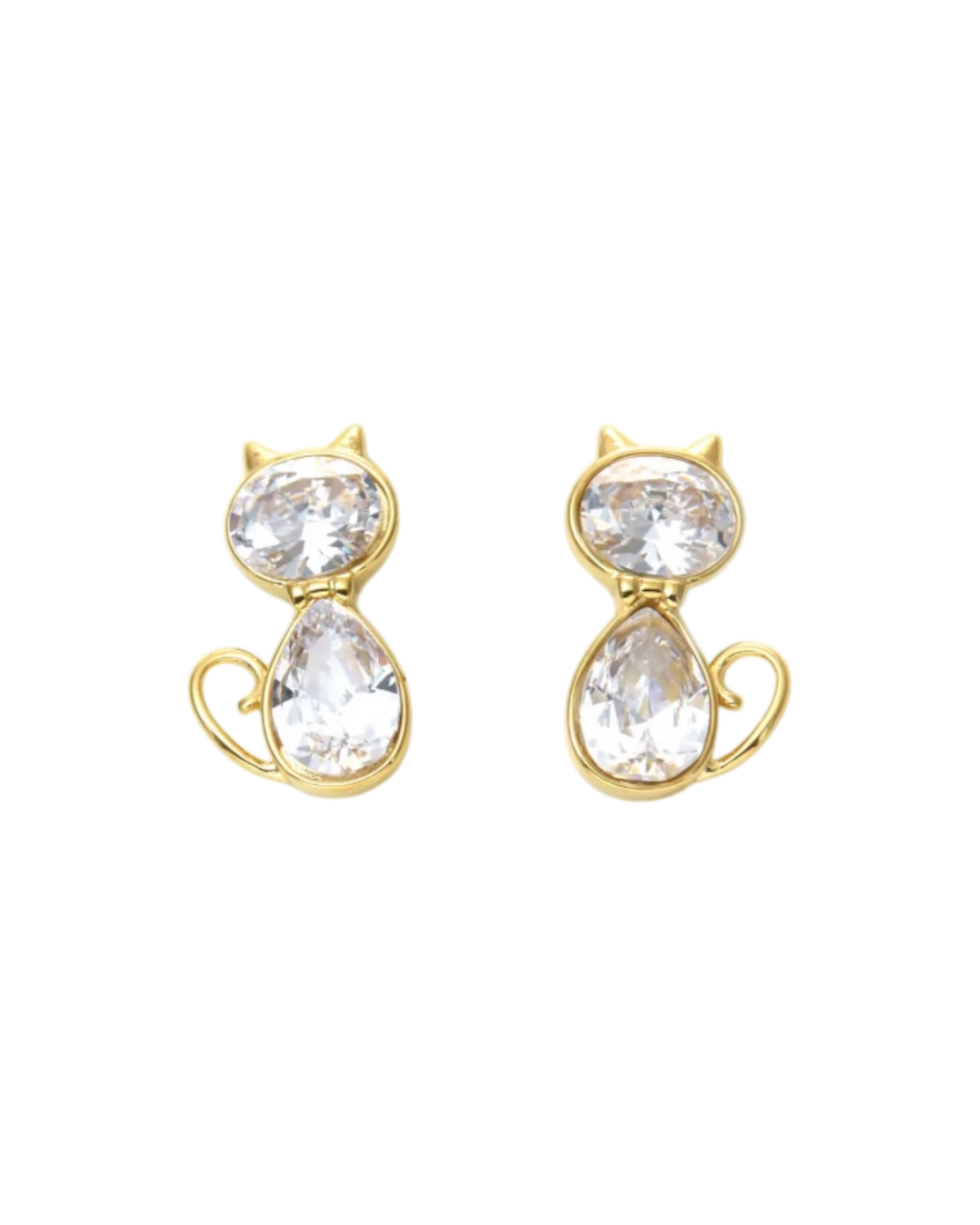 Brincos Gato de Cristal