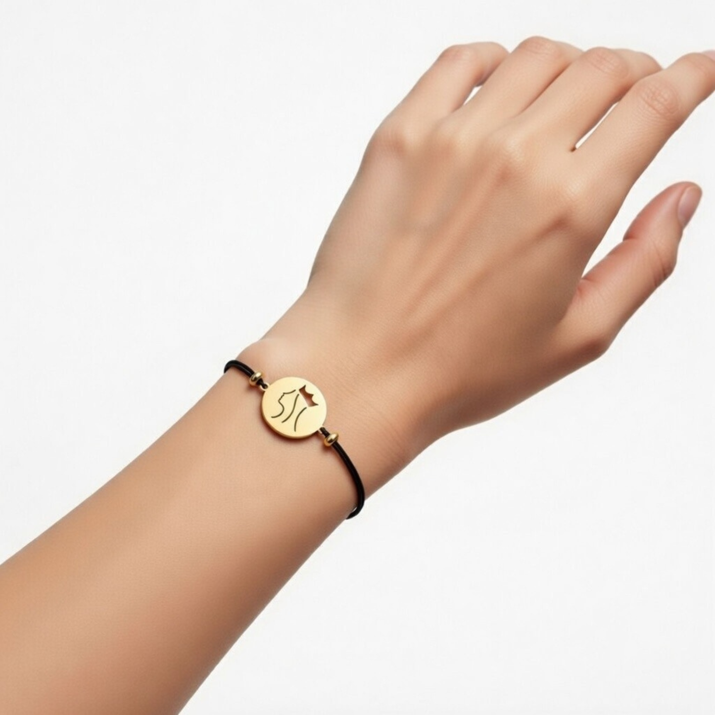 Pulseira Rainha Santa Isabel (Preta | Ajustável | Unissexo)