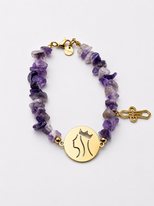 Pulseira Rainha Santa Isabel com Ametista