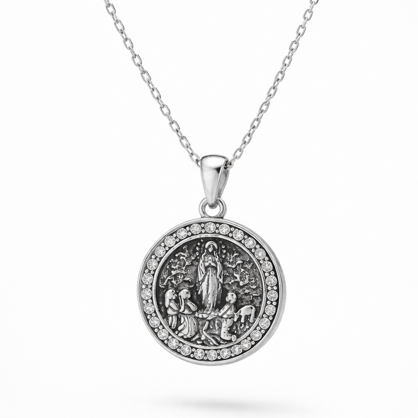 Colar Luz de Fátima com zircônias