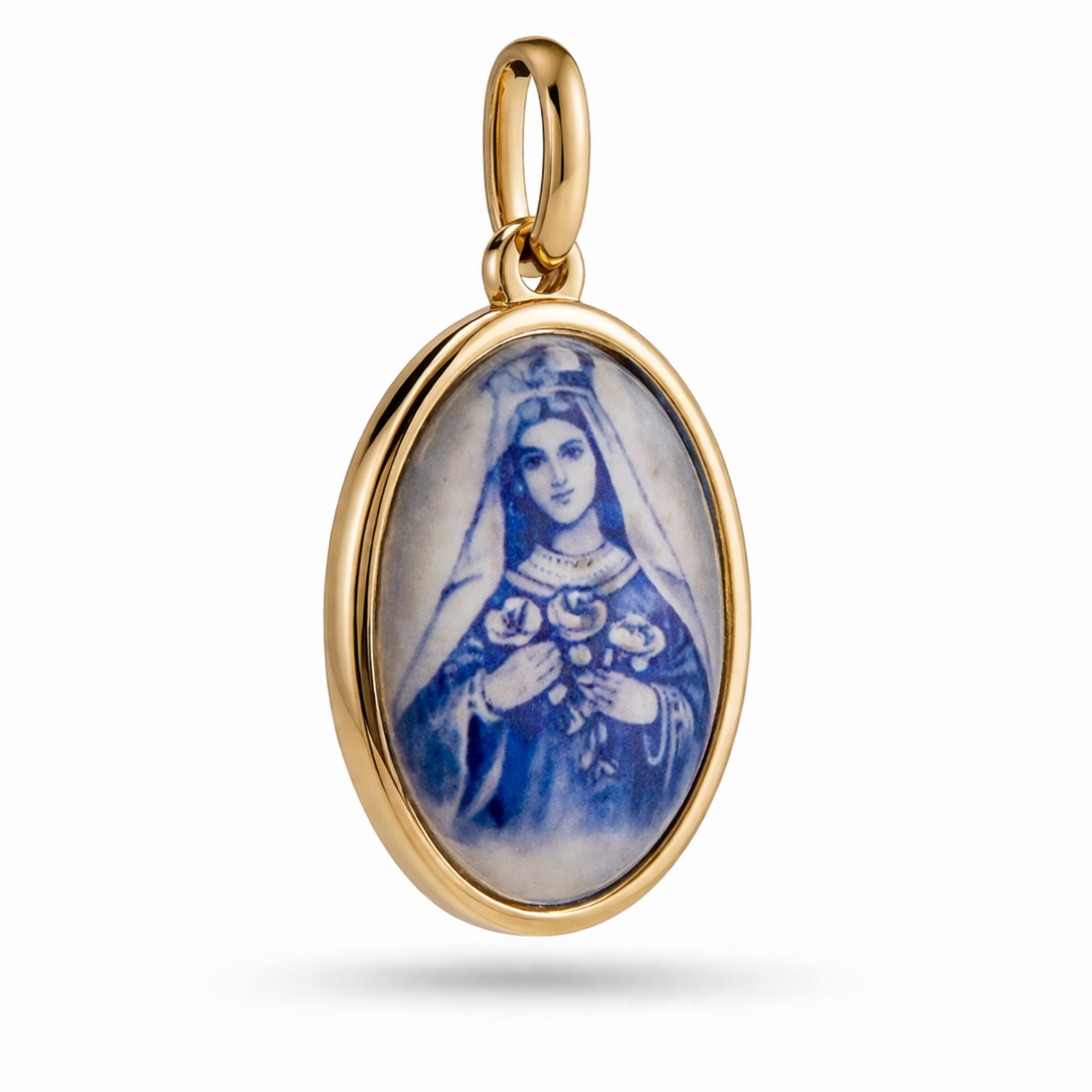 Medalha Rainha Santa Isabel Azulejo Português
